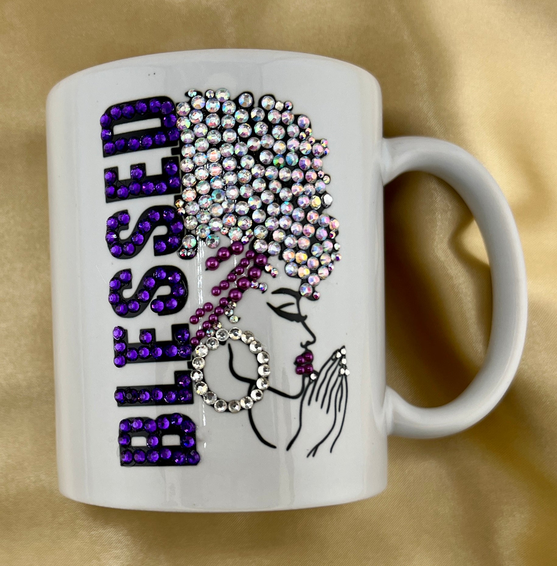 Blessed Rhinestone Mug