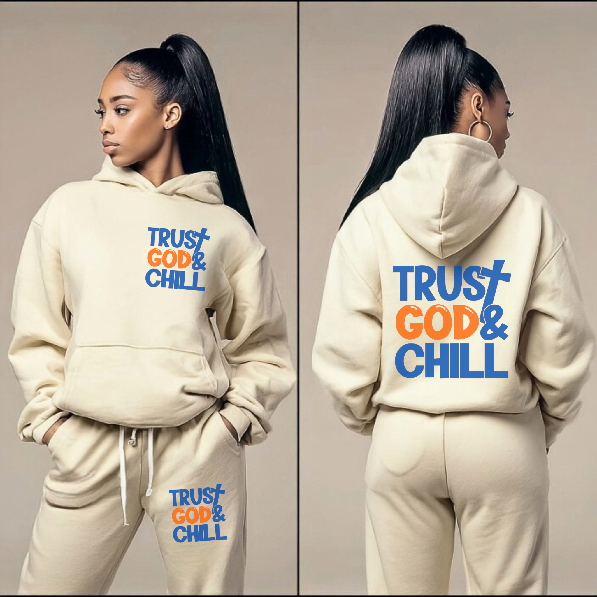 Trust God & Chill Jogger Set